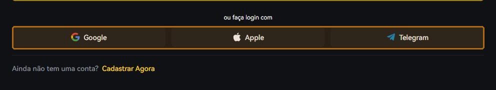 Entrar por Google, Apple ou Telegram é cômodo — e amarra a corretora à segurança daquela outra conta.